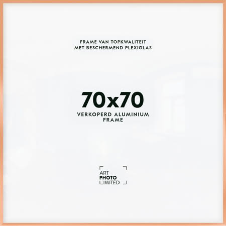 Aluminium lijst Koper 70x70cm