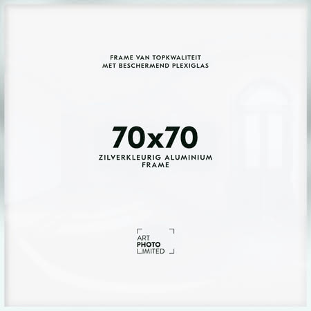 Aluminium lijst Zilverkleurige 70x70cm
