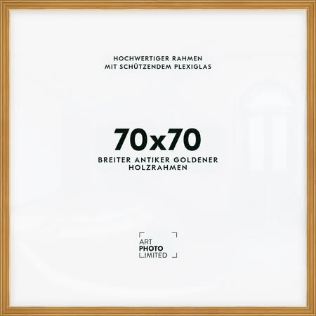 Holzrahmen Antik Gold Breit 70x70cm Holzrahmen Antik Gold Breit 70x70cm