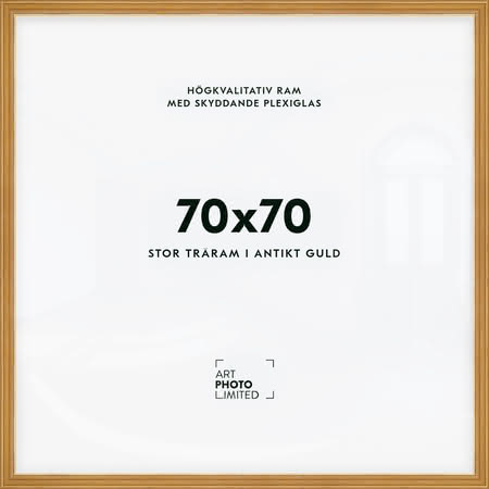 Stor Antik Förgylld Träram 70x70cm Stor Antik Förgylld Träram 70x70cm