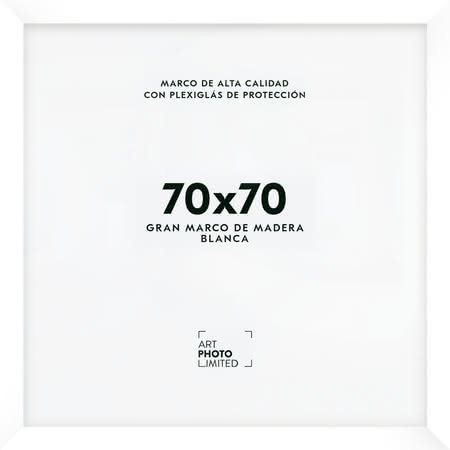 Ancho Blanco Marco de madera 70x70cm Ancho Blanco Marco de madera 70x70cm
