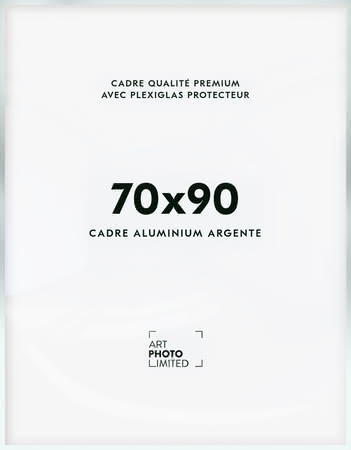Cadre en aluminium argenté mat 70x90cm Cadre en aluminium argenté mat 70x90cm