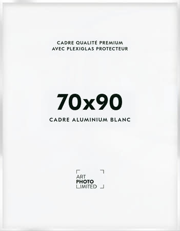 Cadre en aluminium blanc 70x90cm