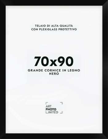 Larga Nero Cornice in legno 70x90cm Larga Nero Cornice in legno 70x90cm