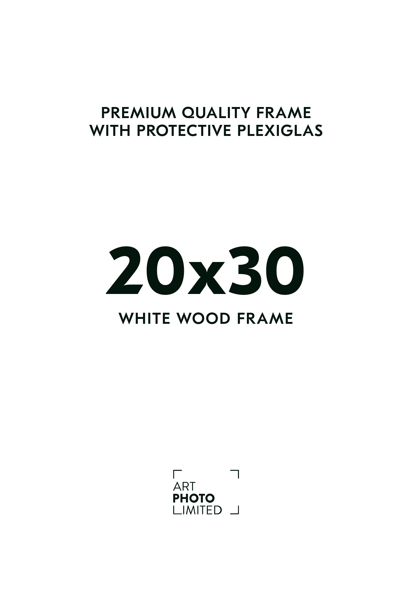 White Wooden frame 20x30cm Premium Quality ArtPhotoLimited