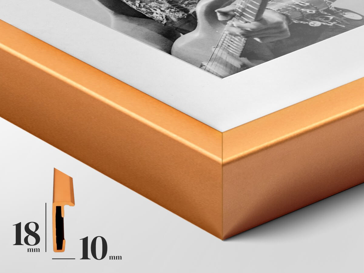 Kupferner Aluminiumrahmen - Warme Modernität