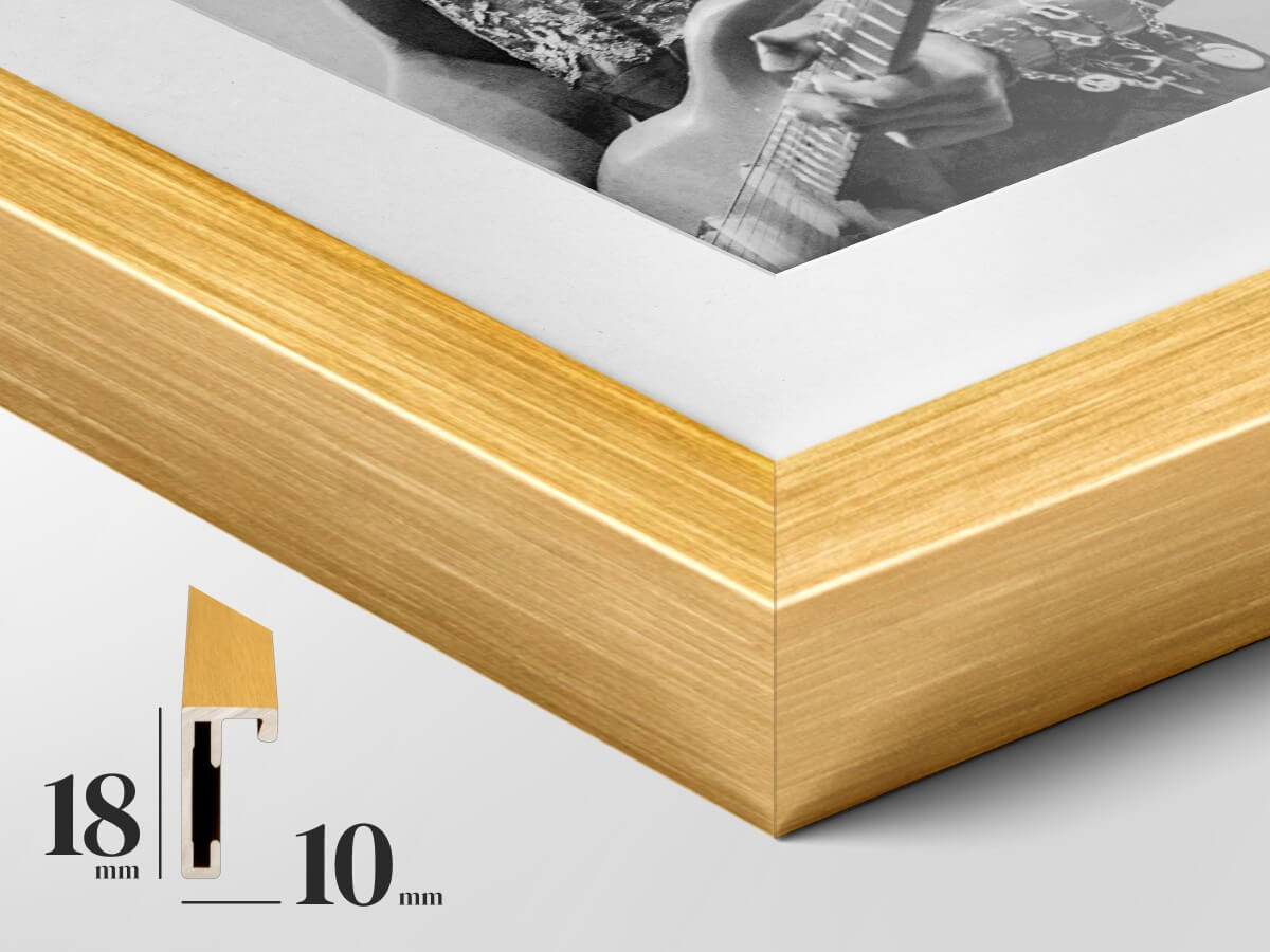 Goldener Aluminiumrahmen - Glanz und Raffinesse