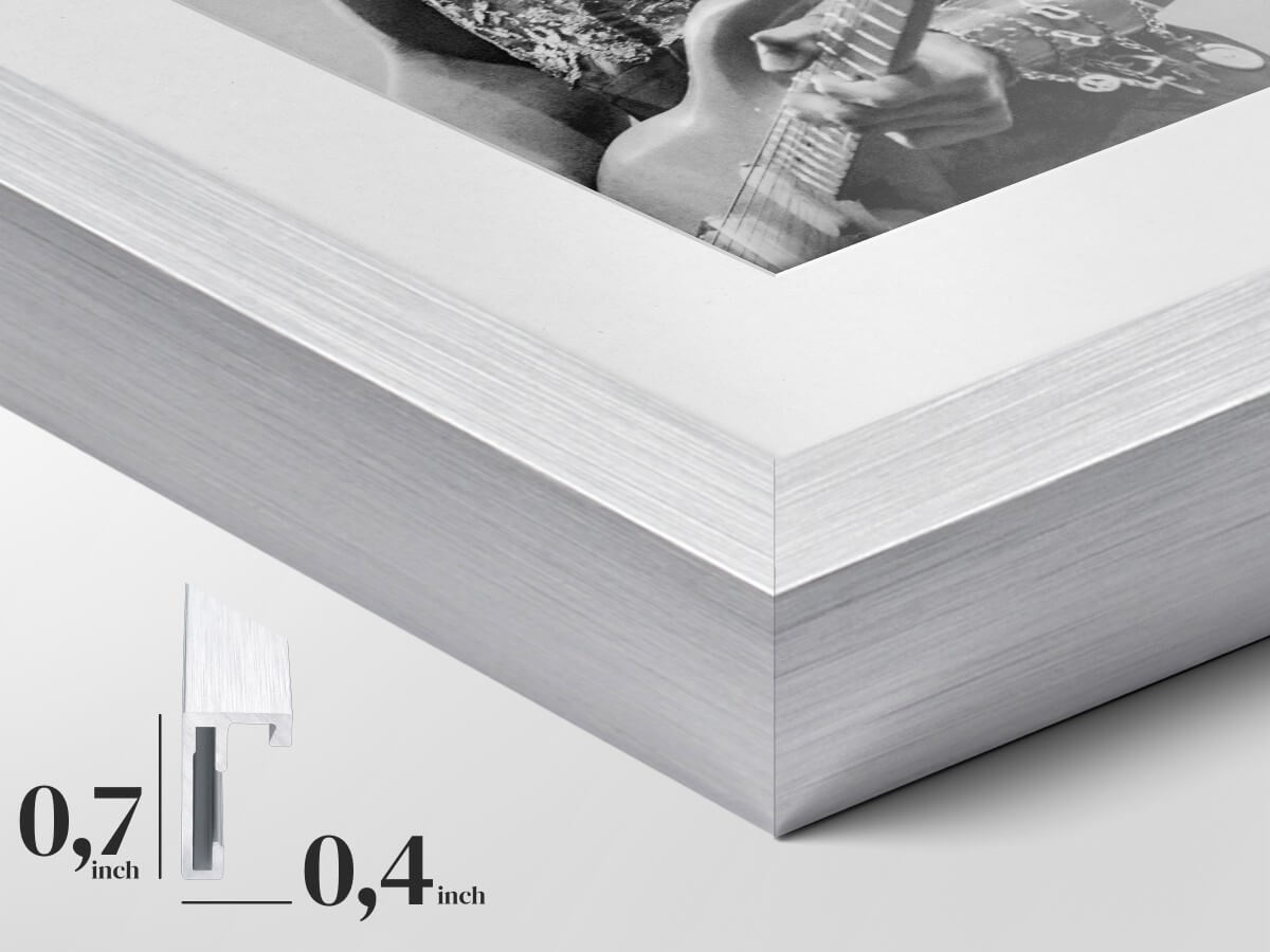 Silver Aluminium Frame - Subtlety and Modern Elegance