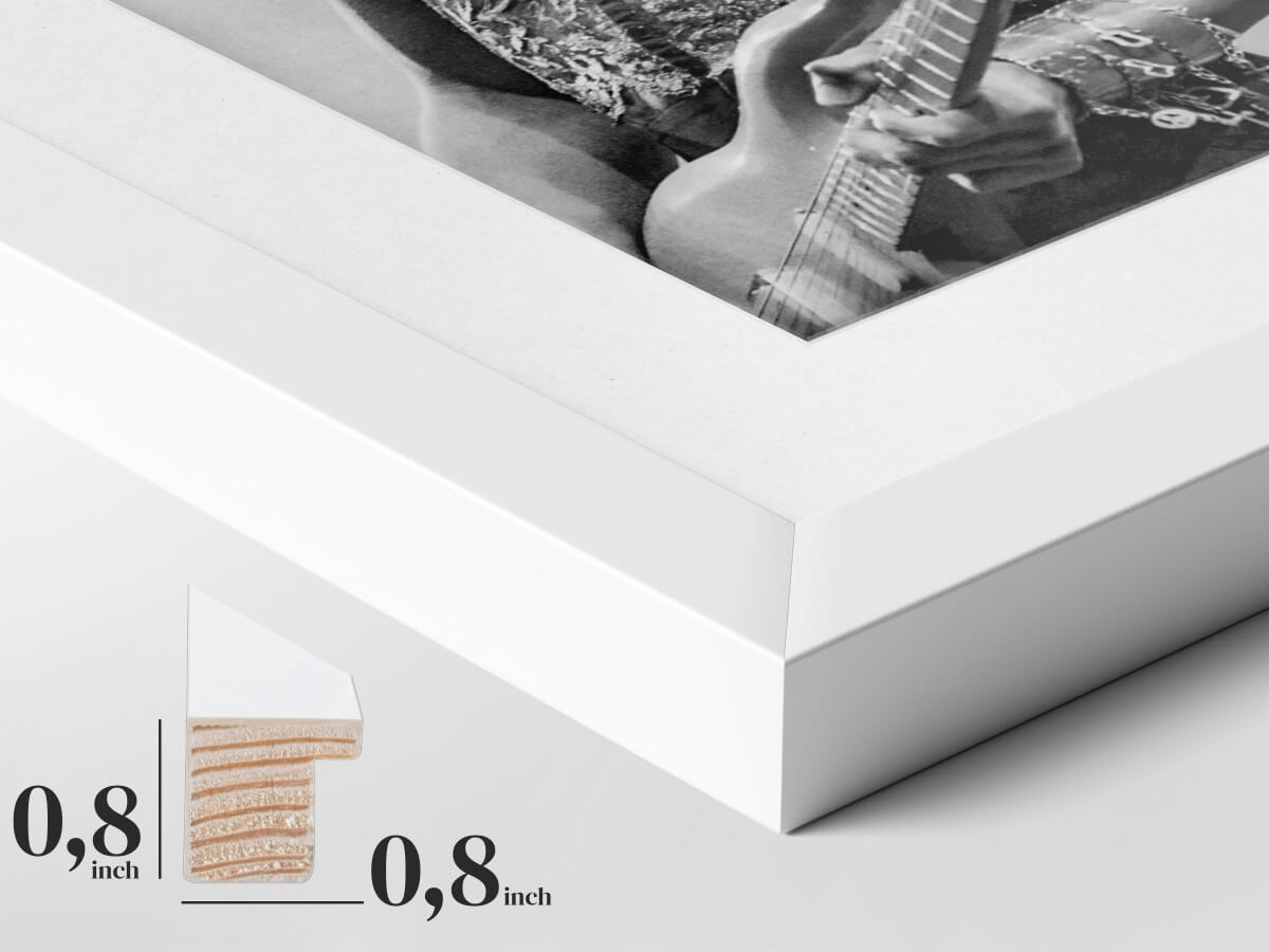 White Wooden Frame - Purity and Elegance