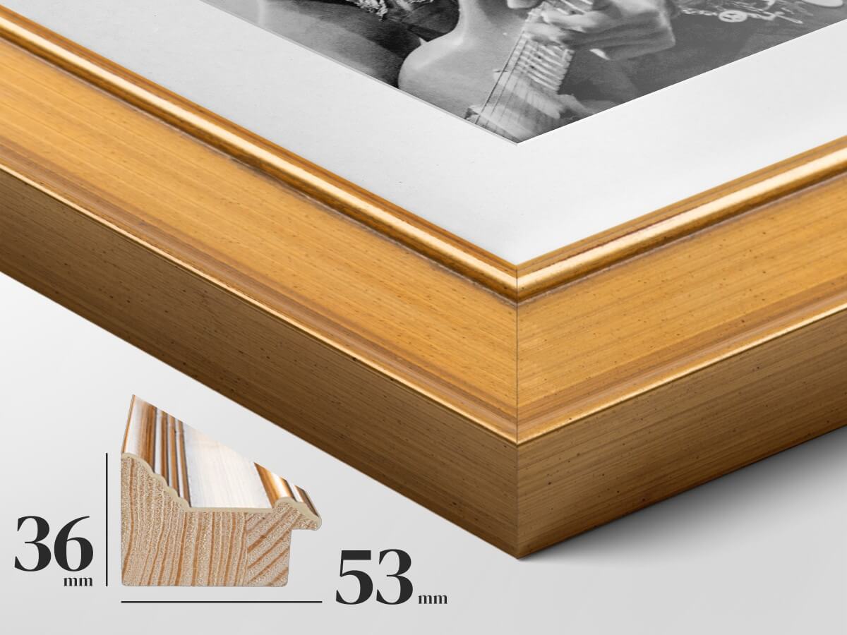 Antiker goldener Holzrahmen - Prestige und Zeitlosigkeit