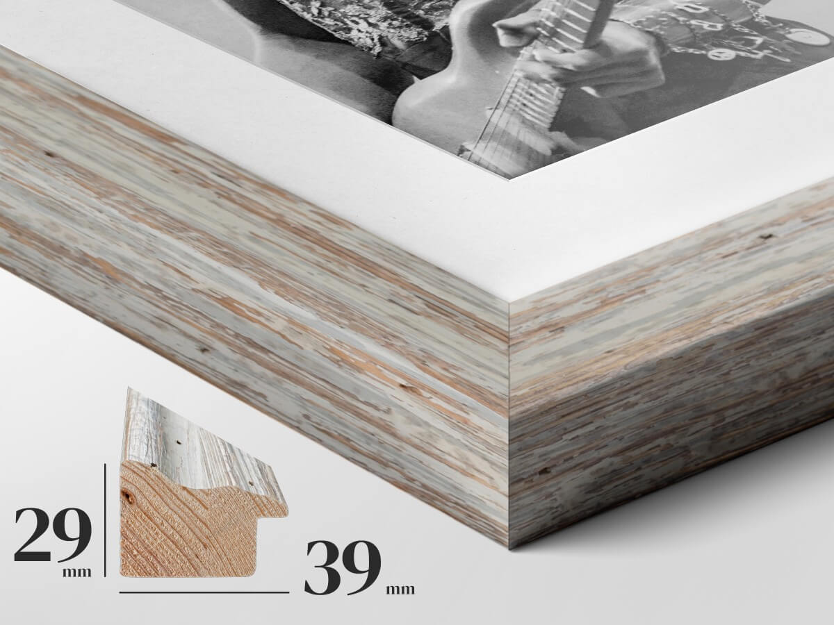 Weißer Vintage-Holzrahmen - Zeitlose Eleganz