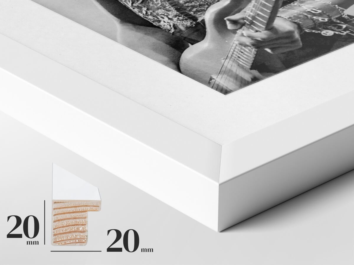 Weißer Holzrahmen - Reinheit und Eleganz