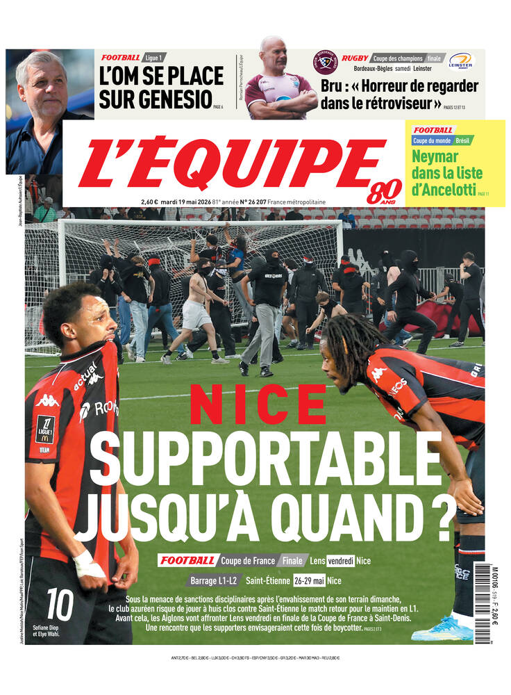 Une de L'Équipe datée du 19 mai 2026