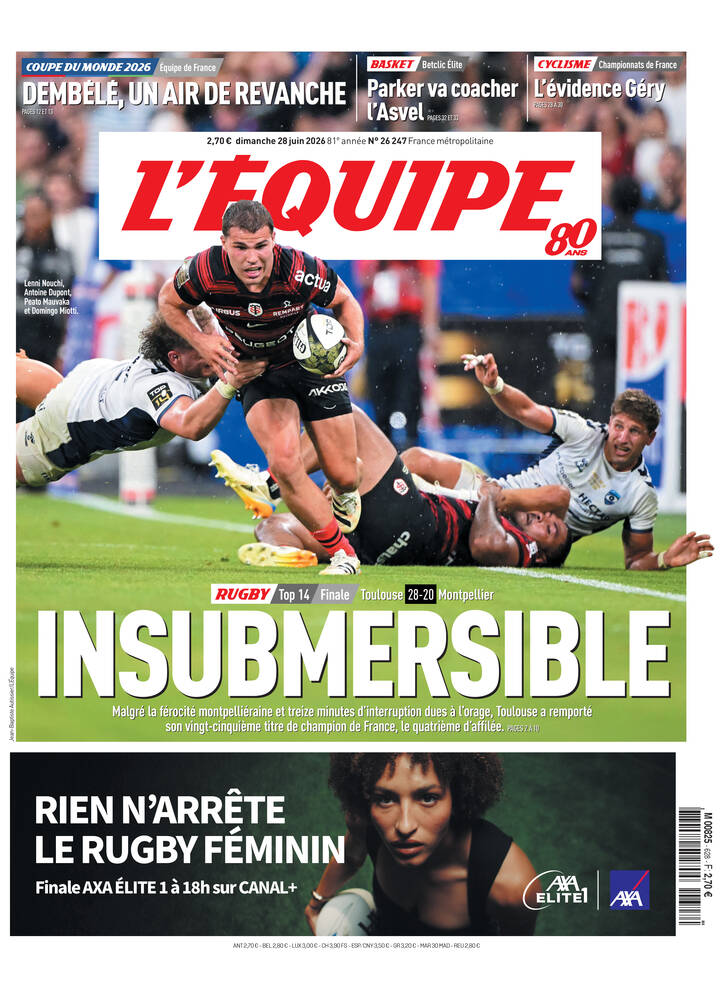 Une de L'Équipe datée du 28 juin 2026