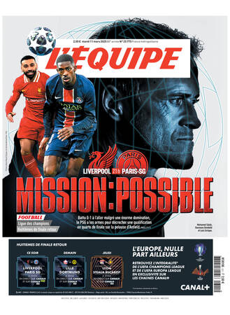Une de L'Équipe datée du 11 mars 2025