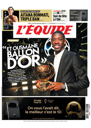 Voici la une du journal L'Equipe du jeudi 18 septembre 2025