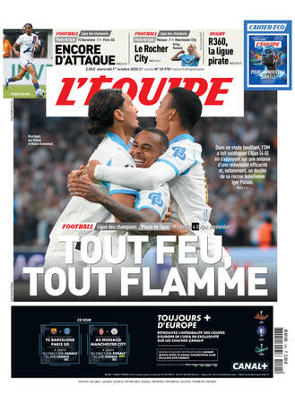 Une de L'Équipe datée du 01 octobre 2025