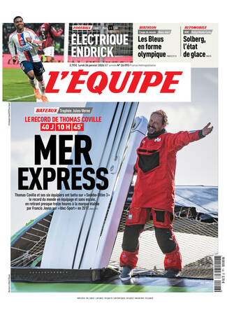 Une de L'Équipe datée du 26 janvier 2026