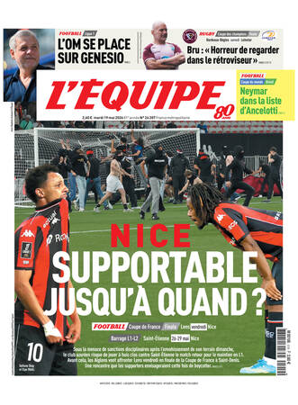 Une de L'Équipe datée du 19 mai 2026