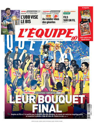 Une de L'Équipe datée du 23 mai 2026