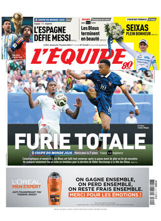 Une de L'Équipe datée du 19 juillet 2026